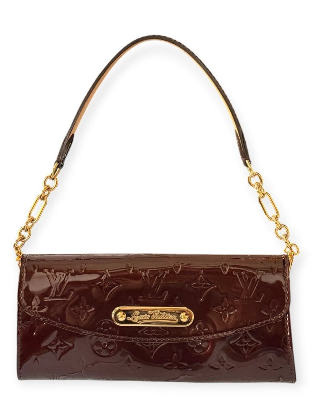 Louis Vuitton Sunset Boulevard Monogram Vernis Shoulder Bag | Amarante - Picture 2 of 7